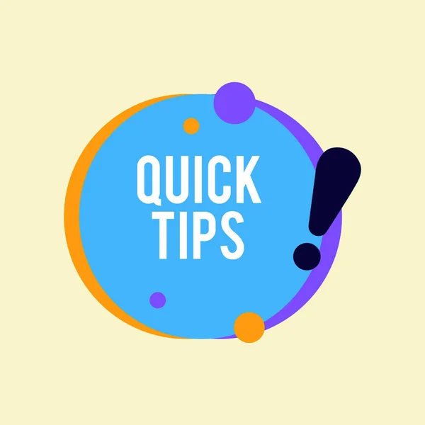 Quick tips Modern helpful tips Vector illustration — Stock Vector