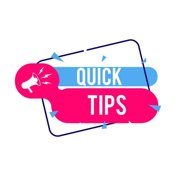 Quick tips Modern helpful tips Vector illustration — Stock Vector