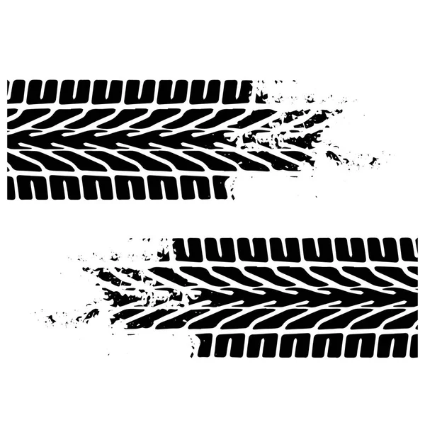 Schwarzer Reifen Spur Banner Lager Illustrator — Stockvektor