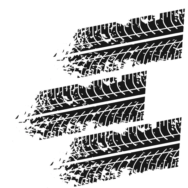 Banner de pista de neumático negro Stock illustrator — Vector de stock