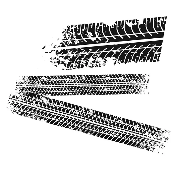 Banner de pista de neumático negro Stock illustrator — Archivo Imágenes Vectoriales