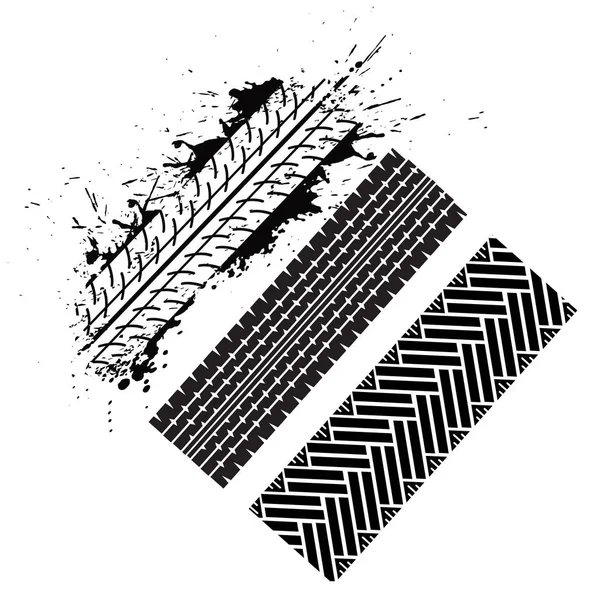Zwarte banden track banner voorraad Illustrator — Stockvector