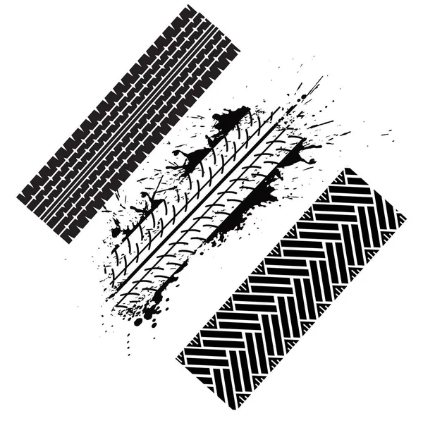 Pneu noir piste bannière Illustrateur de stock — Image vectorielle