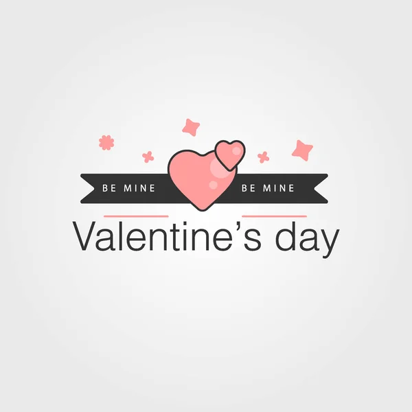행복 한 발렌타인 데이 달콤한 카드 디자인, 라벨 벡터 — 스톡 벡터