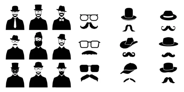 Invisible men icon set Vector illustration white background — Stock vektor