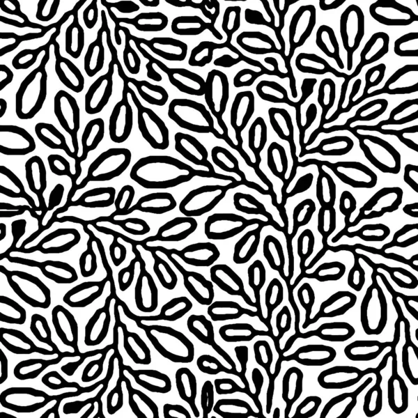 Абстрактний Геометричний Візерунок Безшовний Вектор Чорно Біла Текстура — стоковий вектор