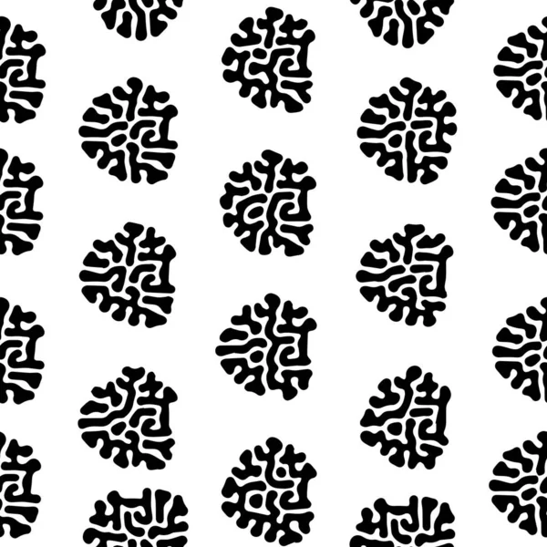 Abstract Geometric Pattern Seamless Vector Black White Texture — Stock Vector