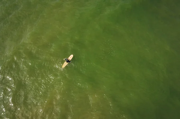 Luchtfoto Van Strand Zee Golven Zand Het Strand Van Baltische — Stockfoto