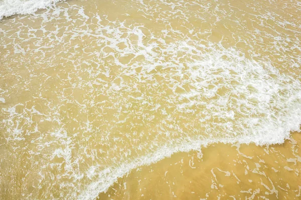 Вид Воздуха Пляж Морские Волны Песок Побережье Балтийского Моря Природный — стоковое фото