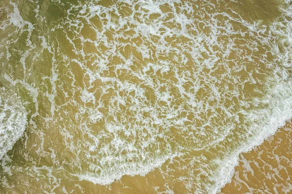 Luchtfoto Van Strand Zee Golven Zand Het Strand Van Baltische — Stockfoto