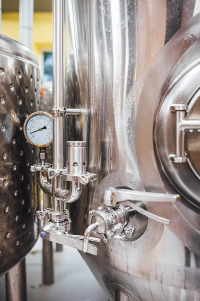 Craft Beer Brewing Equipment Brewery Alcoholic Drink Production — ストック写真