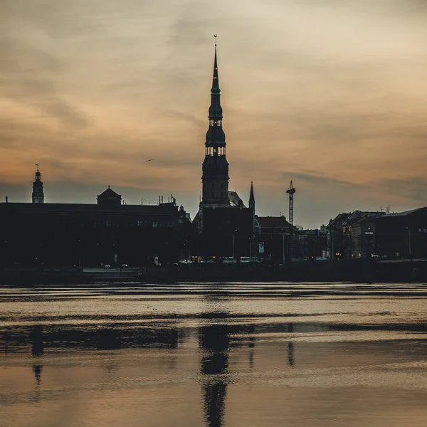 Panoramiczny Widok Miasto Słoneczny Dzień Ryga Łotwa — Zdjęcie stockowe