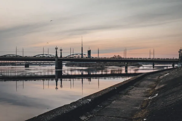 Vista Panorámica Ciudad Riga Letonia — Foto de Stock