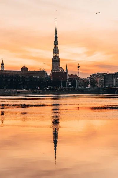 Panoramiczny Widok Miasto Ryga Łotwa — Zdjęcie stockowe