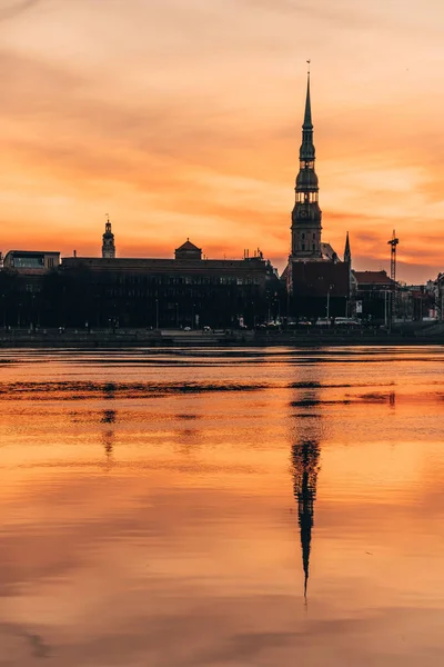 Panoramiczny Widok Miasto Ryga Łotwa — Zdjęcie stockowe