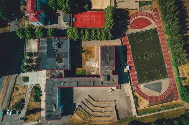 Riga, Letonya 20 Eylül 2017 Spor ve Aktif Yaşam Parkı hakkında Barona Caddesi 'ndeki Riga, Letonya.