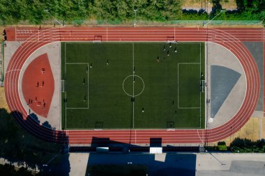 Riga, Letonya 20 Eylül 2017 Spor ve Aktif Yaşam Parkı hakkında Barona Caddesi 'ndeki Riga, Letonya.