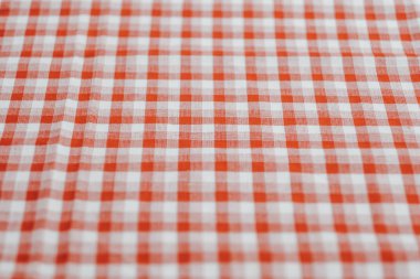Klasik kırmızı kareli masa örtüsü doku,