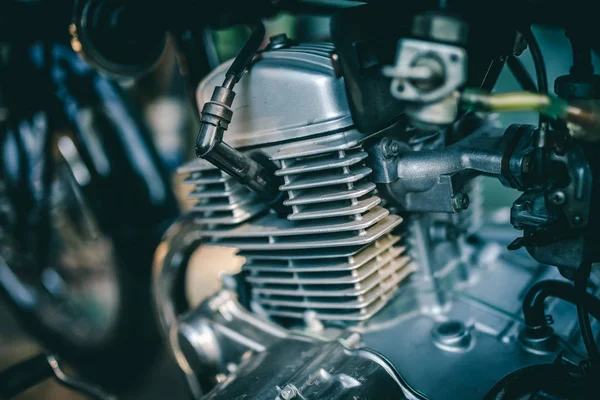 Closeup Motorcycle Engine Background — Stock Photo, Image