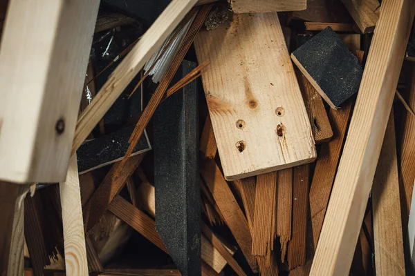 Closeup Shot Piles Woods Recycling — Stock Photo, Image