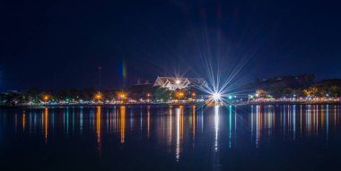 Nongprajak Gölü, gece Udonthani, Tayland