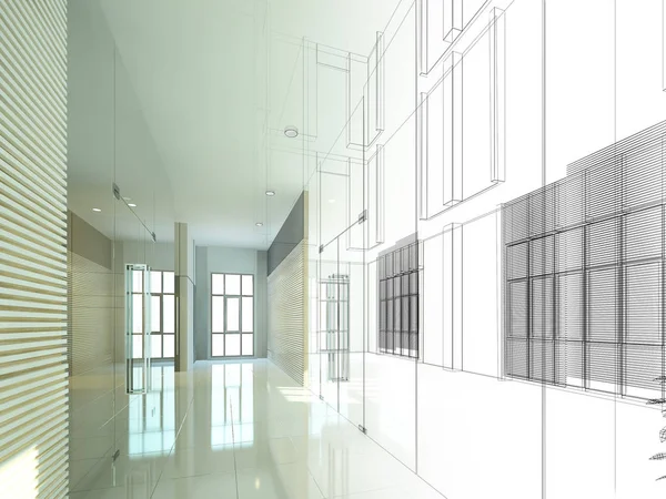 dahili salonun tasarımı, 3D görüntüleme