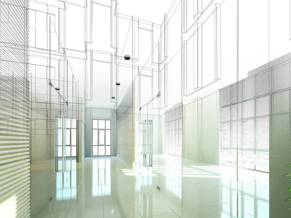 dahili salonun tasarımı, 3D görüntüleme