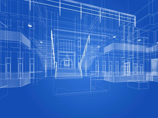 dahili salonun tasarımı, 3D görüntüleme