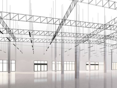 iç ambar, 3d render tasarım kroki