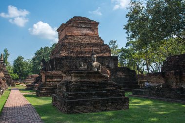 Wat Mahathat Tapınağı Sukhothai Tarihi Parkı, Tayland 