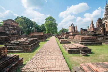 Wat Mahathat Tapınağı Sukhothai Tarihi Parkı, Tayland 