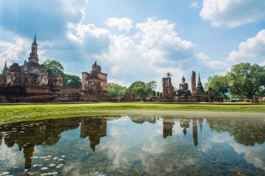 Wat Mahathat Tapınağı Sukhothai Tarihi Parkı, Tayland 