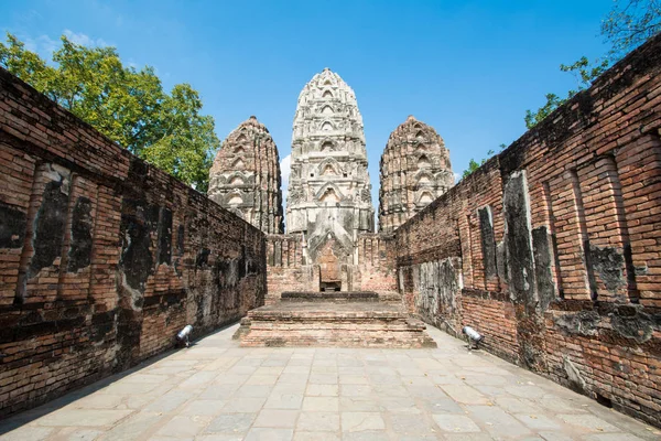 Wat Sawai Sukhothai Historický Park Sukhothai Thajsko Součástí Světového Dědictví — Stock fotografie