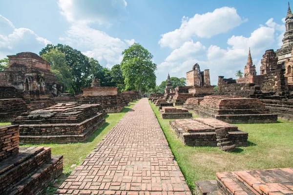 Wat Mahathat Tempel Sukhothai Historischen Park Thailand — Stockfoto