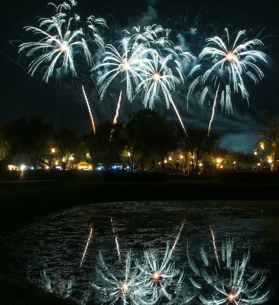 Grand Feu Artifice Événement Affichage — Photo