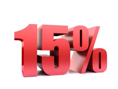 on beş yüzde sembolü .3d işleme