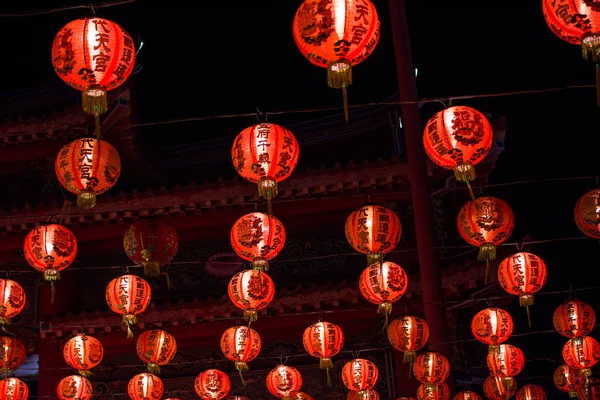Lanternas Ano Novo Chinês Chinatown Tailândia — Fotografia de Stock