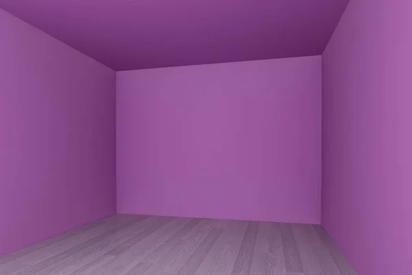 empty room ,purple wall with wood floor ,3d interior