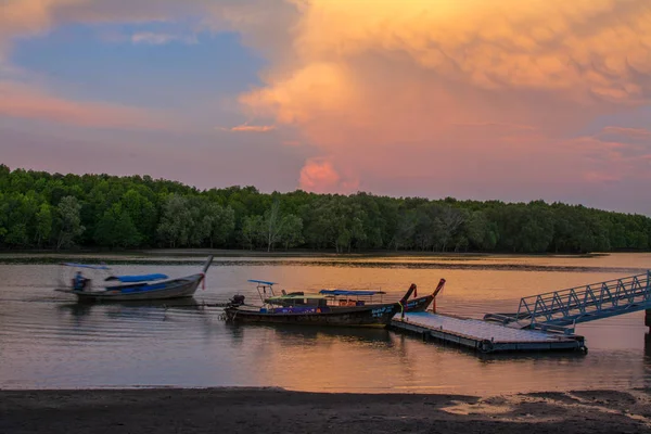 Soumrakový Západ Krabi Thajsko — Stock fotografie