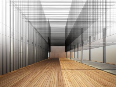 dahili salonun tasarımı, 3D görüntüleme