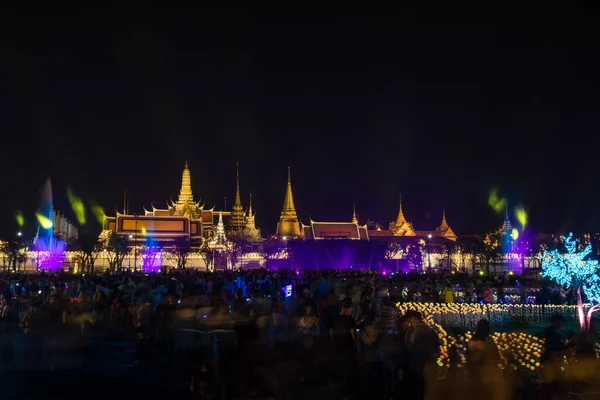 Belysning Dekoration Bangkok För Att Fira Kröningen Kung Rama — Stockfoto