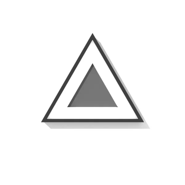 空の三角形の画像フレームテンプレートセット3Dレンダリング — ストック写真