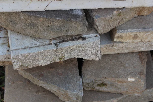 Eski taş karoların fotoğraf arkaplanı, yakın plan.
