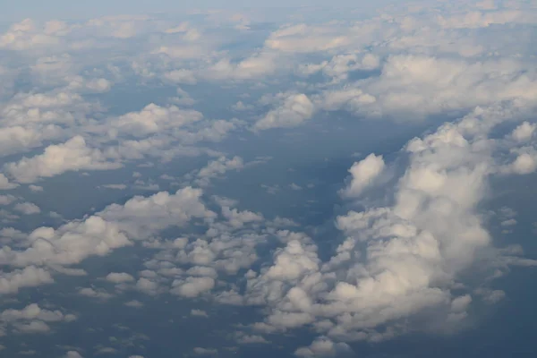 White Clouds Blue Ocean View Plane Window — Stock Photo, Image