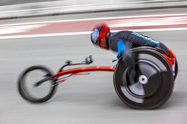 çekimde yarış rekabet spor tekerlekli sandalye bulanıklık