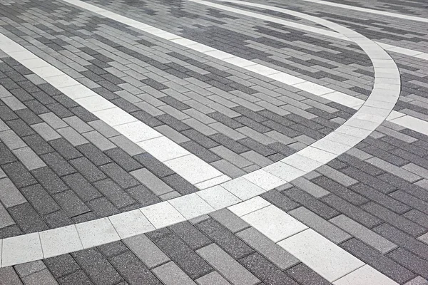 Modello Lastre Pavimentazione Nella Piazza Della Città — Foto Stock