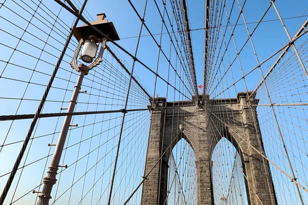 Fragment Van Brooklyn Bridge New York — Stockfoto