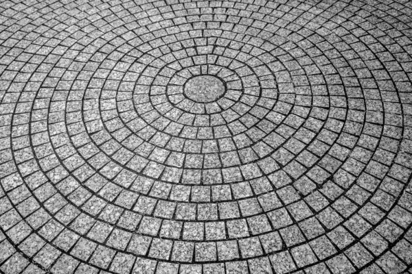 Estrada Cobble formas circulares — Fotografia de Stock