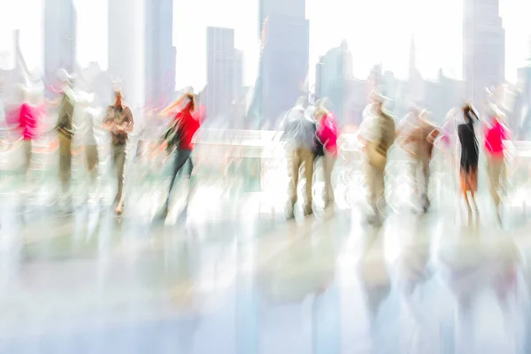 Abstract Image People Lobby Modern Business Center Blurred Background — Stock Photo, Image