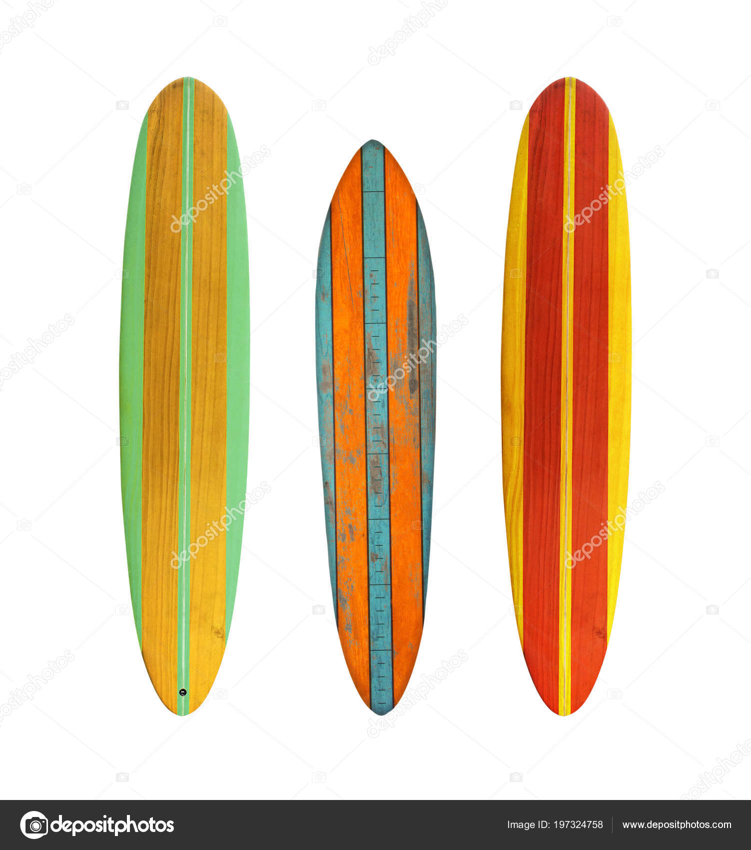 Vintage Wood Surfboard Isolated White Clipping Path Object Retro Vintage Wood Surfboard Isolated White Clipping Path Object Retro Styles Stock Photo